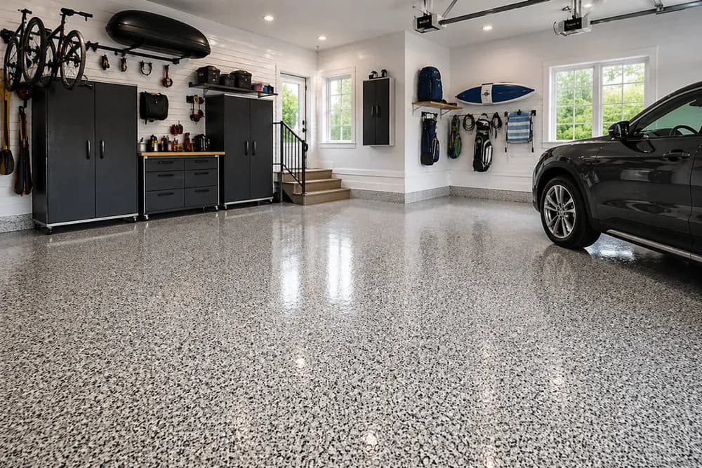 Garage flooring example by Premium Floor Coatings